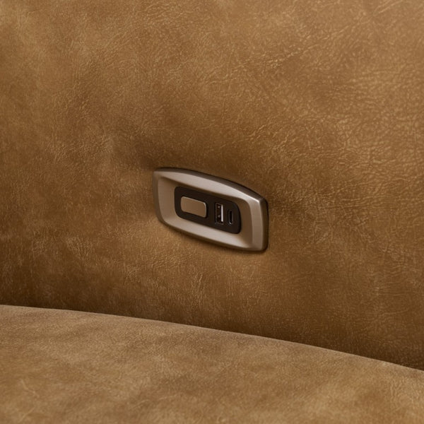 Safavieh Doug Top Grain Leather Reclining Sofa Traditional Living Room Comfort Seating SFV2412A-3BX