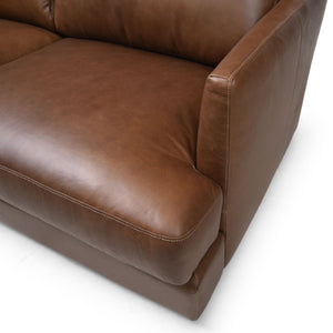 Safavieh Gustav Top Grain Leather L-Shaped Sectional for Spacious Living Room Gatherings SFV2413A-5BX