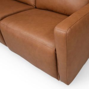 Safavieh Gretel Top Grain Leather L-Shaped Sectional Solid Wood Frame Corner Sofa SFV2414A-5BX