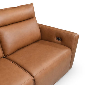 Safavieh Gretel Top Grain Leather L-Shaped Sectional Solid Wood Frame Corner Sofa SFV2414A-5BX