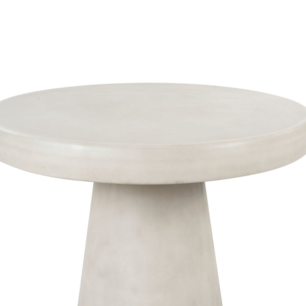Safavieh Hayleen Round Concrete Accent Table - Light Grey Industrial Design For Elegant Home Decor Style Light Grey Cast Gfrc Concrete ,Metal Sfv2602a-2bx