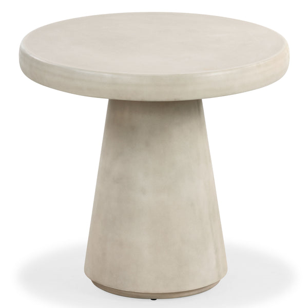 Safavieh Hayleen Round Concrete Accent Table - Light Grey Industrial Design For Elegant Home Decor Style Light Grey Cast Gfrc Concrete ,Metal Sfv2602a-2bx