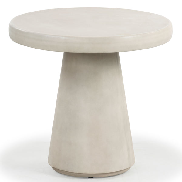 Safavieh Hayleen Round Concrete Accent Table - Light Grey Industrial Design For Elegant Home Decor Style Light Grey Cast Gfrc Concrete ,Metal Sfv2602a-2bx