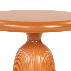 Safavieh Oskar Round Concrete Accent Table - Stylish, Durable Design For Modern Home Decor & Versatile Use Brown Cast Gfrc Concrete ,Metal Sfv2604a-2bx