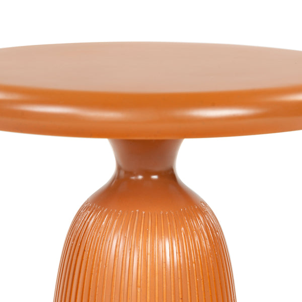 Safavieh Oskar Round Concrete Accent Table - Stylish, Durable Design For Modern Home Decor & Versatile Use Brown Cast Gfrc Concrete ,Metal Sfv2604a-2bx