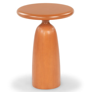 Safavieh Oskar Round Concrete Accent Table - Stylish, Durable Design For Modern Home Decor & Versatile Use Brown Cast Gfrc Concrete ,Metal Sfv2604a-2bx