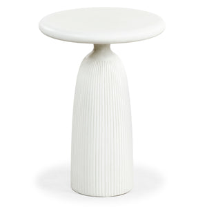 Safavieh Oskar Round Concrete Accent Table - Stylish, Durable Design For Modern Home Decor & Versatile Use Ivory Cast Gfrc Concrete ,Metal Sfv2604b-2bx