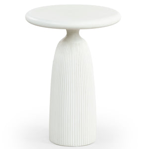 Safavieh Oskar Round Concrete Accent Table - Stylish, Durable Design For Modern Home Decor & Versatile Use Ivory Cast Gfrc Concrete ,Metal Sfv2604b-2bx