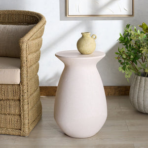 Safavieh DYNAH Concrete Accent Table - Ivory Minimalist Design for Stylish Living Spaces & Versatile Use SFV2605A