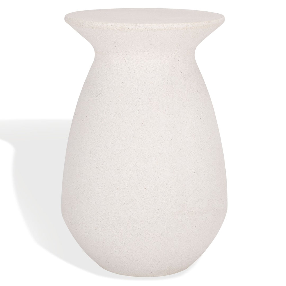 Safavieh DYNAH Concrete Accent Table - Ivory Minimalist Design for Stylish Living Spaces & Versatile Use SFV2605A