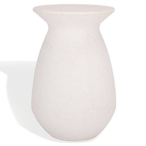 Safavieh DYNAH Concrete Accent Table - Ivory Minimalist Design for Stylish Living Spaces & Versatile Use SFV2605A