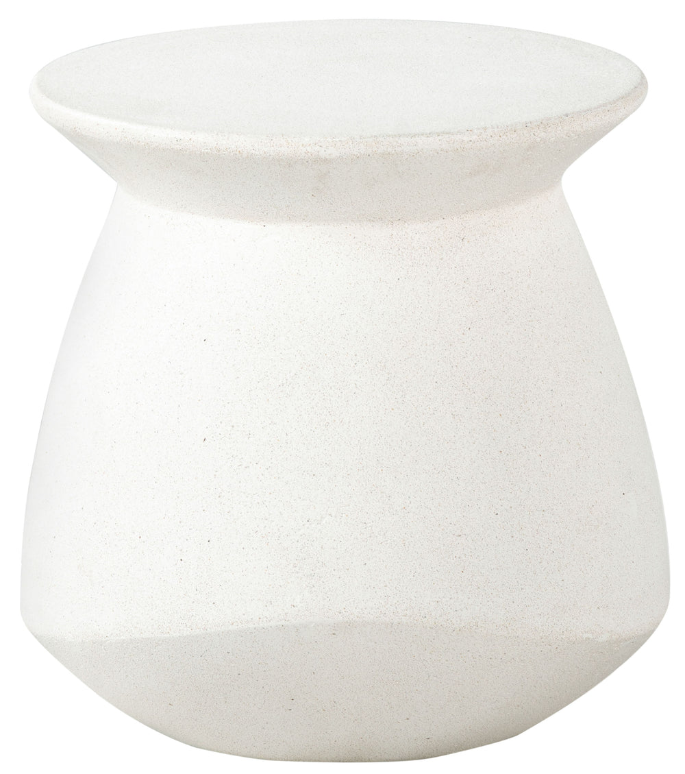 Safavieh Flanagan Round Accent Table In Ivory - Durable Gfrc Concrete For Modern Living & Office Spaces Ivory Cast Gfrc Concrete Sfv2606a