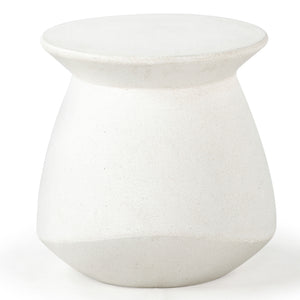 Safavieh Flanagan Round Accent Table In Ivory - Durable Gfrc Concrete For Modern Living & Office Spaces Ivory Cast Gfrc Concrete Sfv2606a