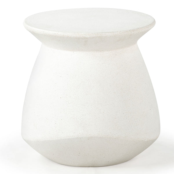 Safavieh Flanagan Round Accent Table In Ivory - Durable Gfrc Concrete For Modern Living & Office Spaces Ivory Cast Gfrc Concrete Sfv2606a