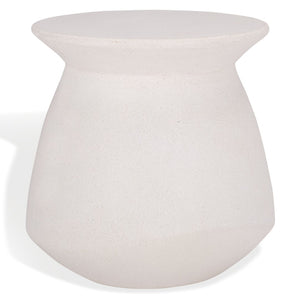 Safavieh FLANAGAN Round Accent Table in Ivory - Stylish GFRC Concrete Design for Living Room & Bedroom Decor SFV2606A