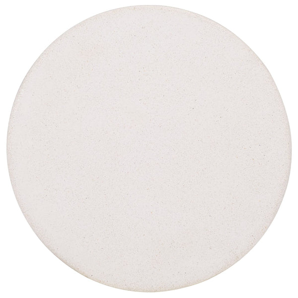 Safavieh FLANAGAN Round Accent Table in Ivory - Stylish GFRC Concrete Design for Living Room & Bedroom Decor SFV2606A