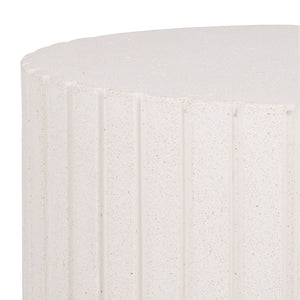 Safavieh EINSTEIN Round Accent Table in Ivory – Sculptural Modern Design for Stylish Living & Office Spaces SFV2607A
