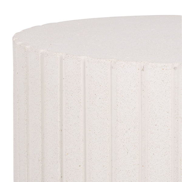 Safavieh EINSTEIN Round Accent Table in Ivory – Sculptural Modern Design for Stylish Living & Office Spaces SFV2607A