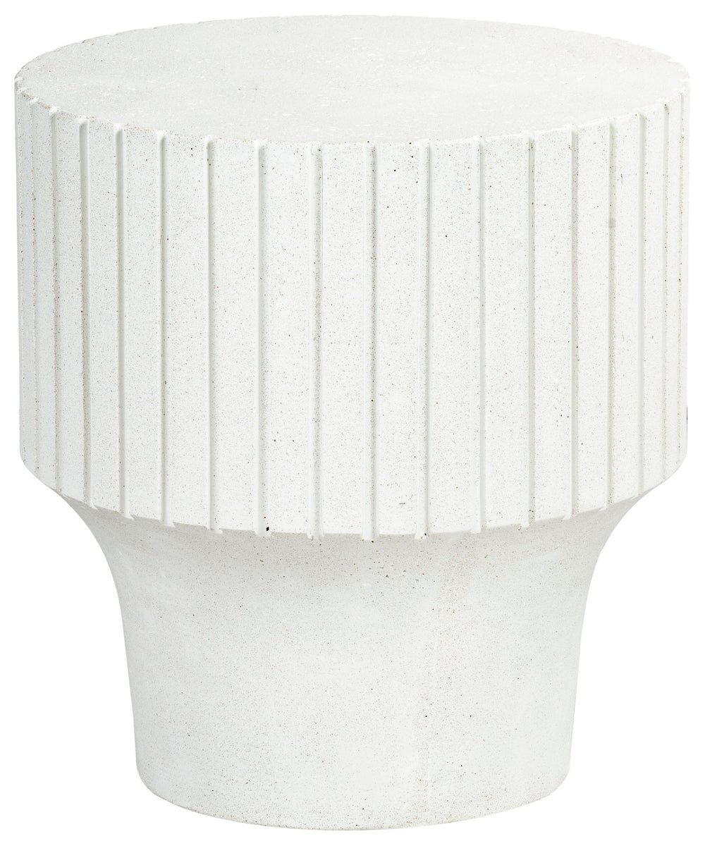 Safavieh Einstein Round Accent Table In Elegant Ivory - Contemporary Design, Durable Gfrc Concrete Beauty Ivory Cast Gfrc Concrete Sfv2607a