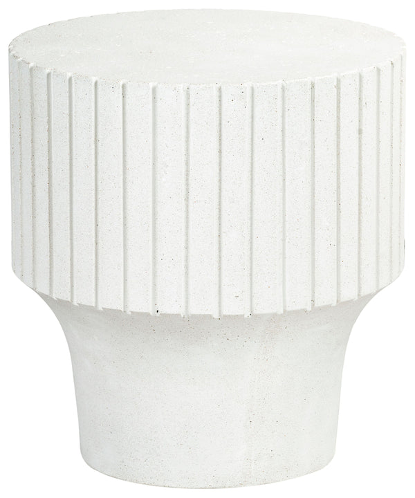 Safavieh Einstein Round Accent Table In Elegant Ivory - Contemporary Design, Durable Gfrc Concrete Beauty Ivory Cast Gfrc Concrete Sfv2607a