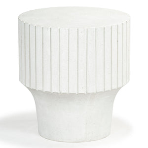 Safavieh Einstein Round Accent Table In Elegant Ivory - Contemporary Design, Durable Gfrc Concrete Beauty Ivory Cast Gfrc Concrete Sfv2607a