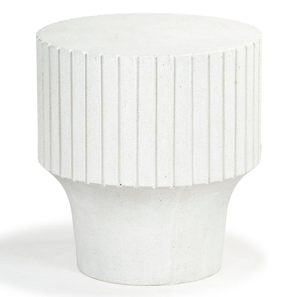 Safavieh Einstein Round Accent Table In Elegant Ivory - Contemporary Design, Durable Gfrc Concrete Beauty Ivory Cast Gfrc Concrete Sfv2607a