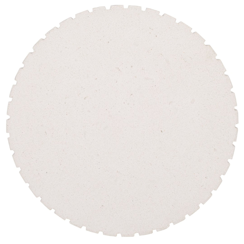 Safavieh EINSTEIN Round Accent Table in Ivory – Sculptural Modern Design for Stylish Living & Office Spaces SFV2607A