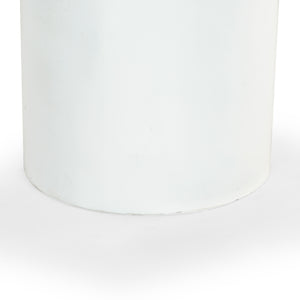 Safavieh Rhianna Concrete Accent Table - Modern Design With Sturdy Iron Base For Indoor & Outdoor Style White Cast Gfrc Concrete ,Metal Sfv2608a-2bx