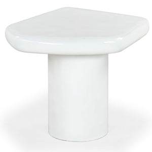 Safavieh Rhianna Concrete Accent Table - Modern Design With Sturdy Iron Base For Indoor & Outdoor Style White Cast Gfrc Concrete ,Metal Sfv2608a-2bx