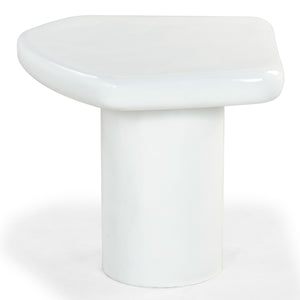 Safavieh Rhianna Concrete Accent Table - Modern Design With Sturdy Iron Base For Indoor & Outdoor Style White Cast Gfrc Concrete ,Metal Sfv2608a-2bx