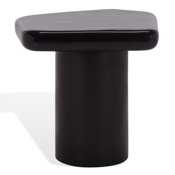 Safavieh Rhianna Concrete Accent Table - Modern Design With Sturdy Iron Base For Indoor & Outdoor Style Black Cast Gfrc Concrete ,Metal Sfv2608b-2bx