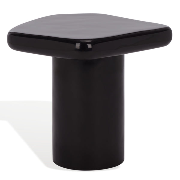 Safavieh Rhianna Concrete Accent Table - Modern Design With Sturdy Iron Base For Indoor & Outdoor Style Black Cast Gfrc Concrete ,Metal Sfv2608b-2bx