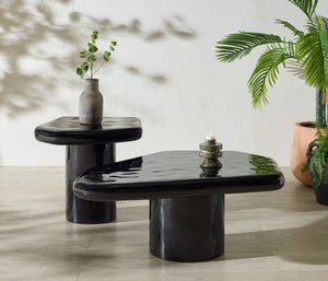 Safavieh Rhianna Concrete Coffee Table - Modern Elegance With Industrial Design For Stylish Living Spaces Black Cast Gfrc Concrete ,Metal Sfv2609b-2bx