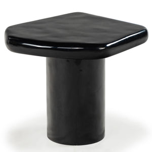 Safavieh Rhianna Concrete Accent Table - Modern Design With Sturdy Iron Base For Indoor & Outdoor Style Black Cast Gfrc Concrete ,Metal Sfv2608b-2bx