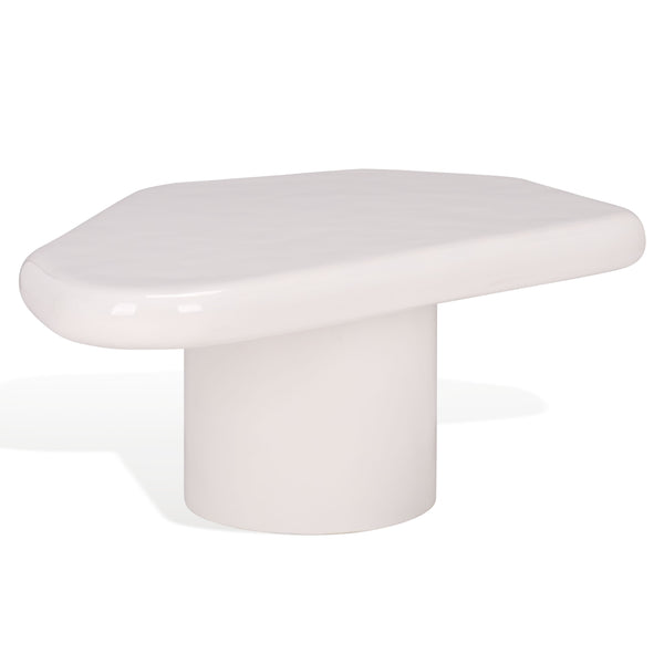 Safavieh Rhianna Concrete Coffee Table - Modern Elegance With Industrial Design For Stylish Living Spaces White Cast Gfrc Concrete ,Metal Sfv2609a-2bx