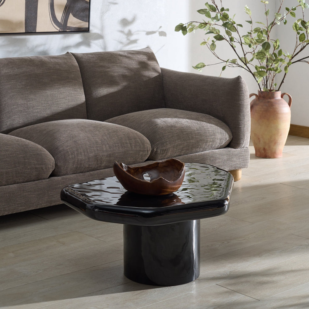 Safavieh Rhianna Concrete Coffee Table - Modern Elegance With Industrial Design For Stylish Living Spaces Black Cast Gfrc Concrete ,Metal Sfv2609b-2bx