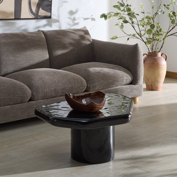 Safavieh Rhianna Concrete Coffee Table - Modern Elegance With Industrial Design For Stylish Living Spaces Black Cast Gfrc Concrete ,Metal Sfv2609b-2bx