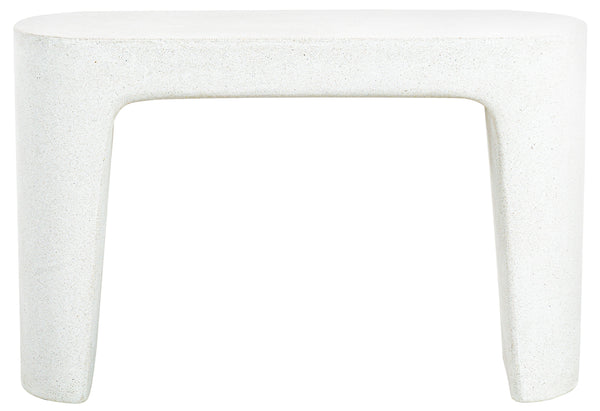Safavieh Tolbert Ivory Concrete Console Table - Durable, Sleek Design For Modern Home Interiors & Versatile Use Ivory Cast Gfrc Concrete Sfv2612a