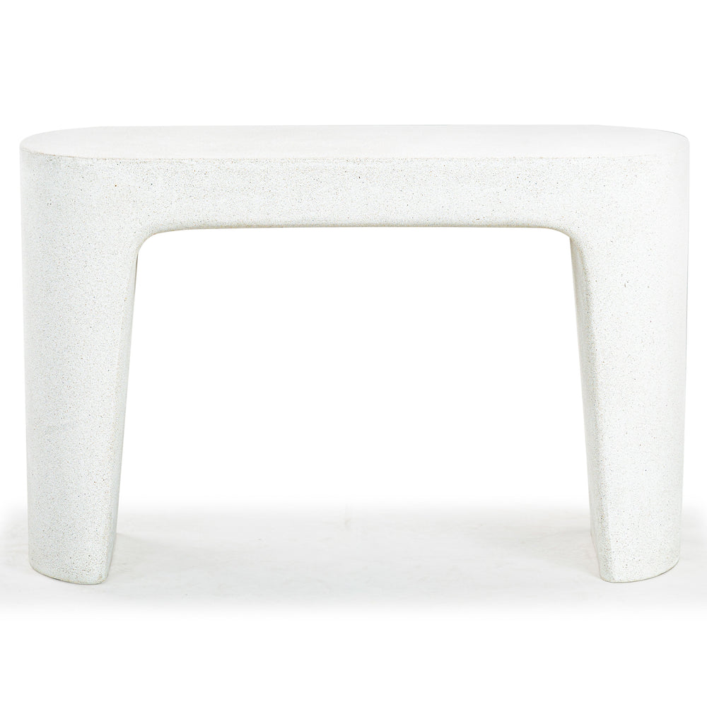 Safavieh Tolbert Ivory Concrete Console Table - Durable, Sleek Design For Modern Home Interiors & Versatile Use Ivory Cast Gfrc Concrete Sfv2612a