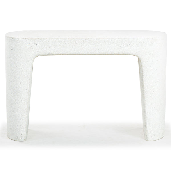 Safavieh Tolbert Ivory Concrete Console Table - Durable, Sleek Design For Modern Home Interiors & Versatile Use Ivory Cast Gfrc Concrete Sfv2612a