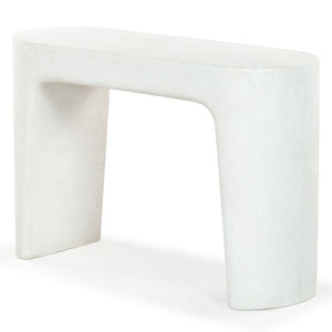 Safavieh Tolbert Ivory Concrete Console Table - Durable, Sleek Design For Modern Home Interiors & Versatile Use Ivory Cast Gfrc Concrete Sfv2612a