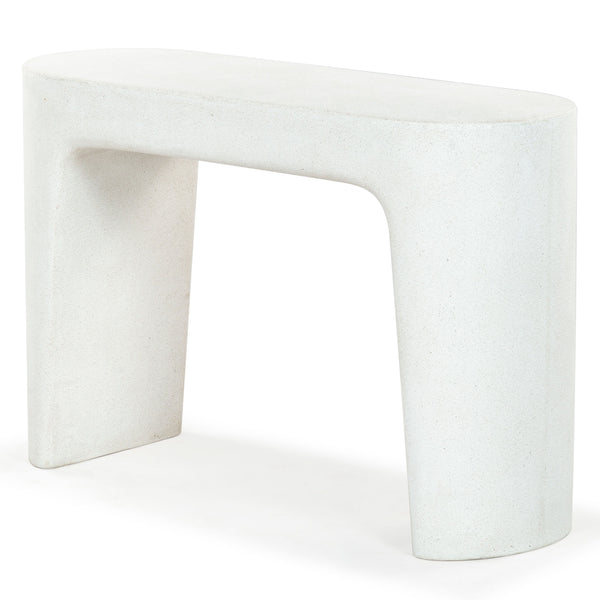 Safavieh Tolbert Ivory Concrete Console Table - Durable, Sleek Design For Modern Home Interiors & Versatile Use Ivory Cast Gfrc Concrete Sfv2612a