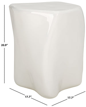 Safavieh WYNNONA Concrete Accent Table – Modern Minimalist Design with Industrial Flair for Any Space White SFV2613A