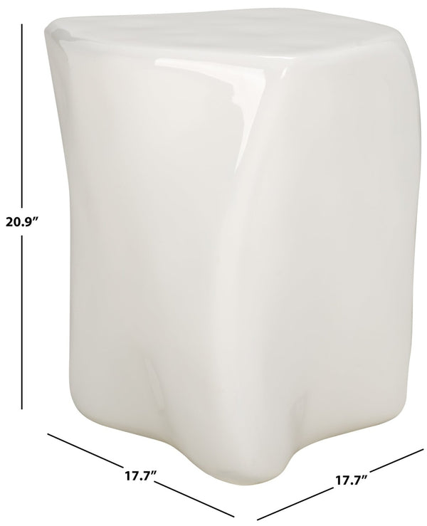 Safavieh WYNNONA Concrete Accent Table – Modern Minimalist Design with Industrial Flair for Any Space White SFV2613A