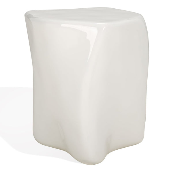 Safavieh WYNNONA Concrete Accent Table – Modern Minimalist Design with Industrial Flair for Any Space White SFV2613A