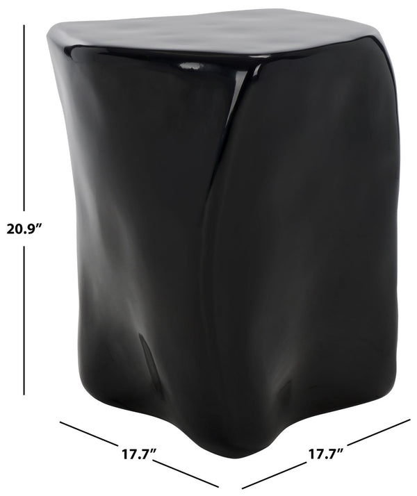 Safavieh WYNNONA Concrete Accent Table – Modern Minimalist Design with Industrial Flair for Any Space Black SFV2613B