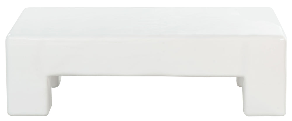 Safavieh Branford Rectangle Concrete Coffee Table - Modern Minimalist Design For Stylish Living Spaces White Cast Gfrc Concrete Sfv2614a