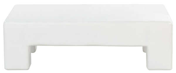 Safavieh Branford Rectangle Concrete Coffee Table - Modern Minimalist Design For Stylish Living Spaces White Cast Gfrc Concrete Sfv2614a