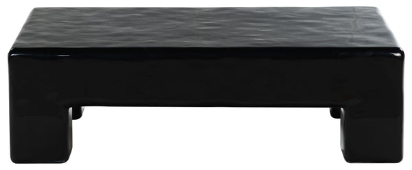 Safavieh Branford Rectangle Concrete Coffee Table - Modern Minimalist Design For Stylish Living Spaces Black Cast Gfrc Concrete Sfv2614b