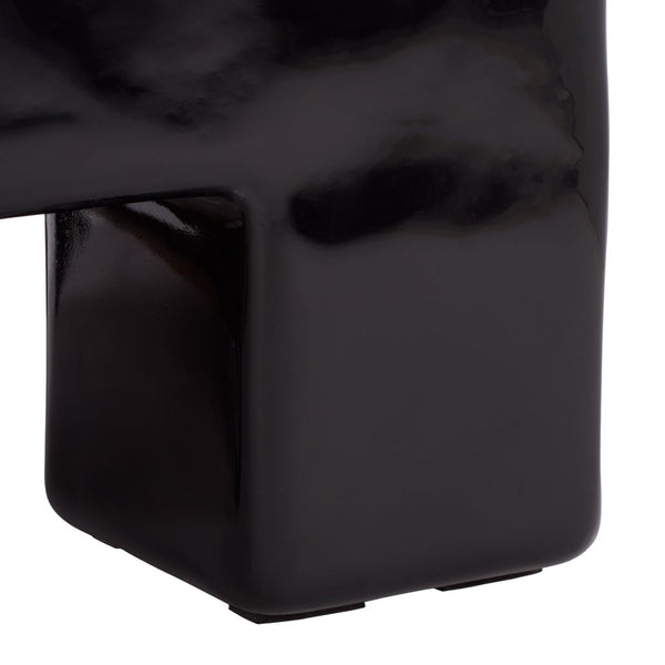 Safavieh BRANFORD Rectangle Concrete Coffee Table – Modern Sculptural Design for Stylish Living Room Décor Black SFV2614B